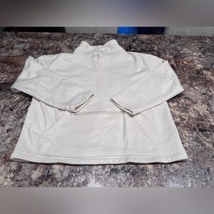 Zenana Outfitters Cream Half-Zip Pullover Sweatshirt